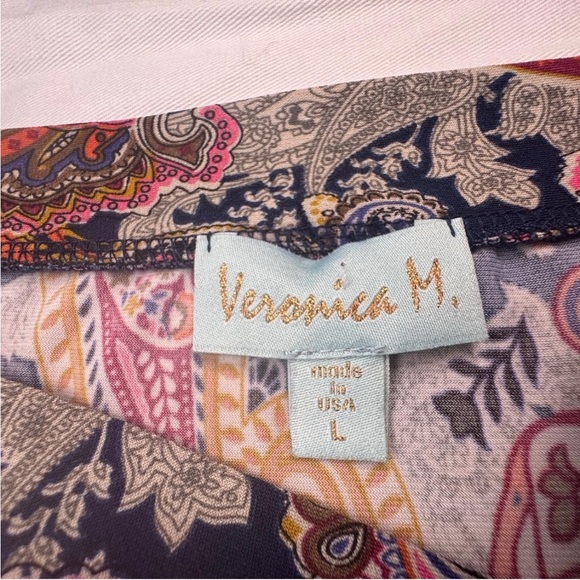 Veronica M Multicolor Paisley Off-The-Shoulder Top with Bell Sleeves - Picture 5 of 5